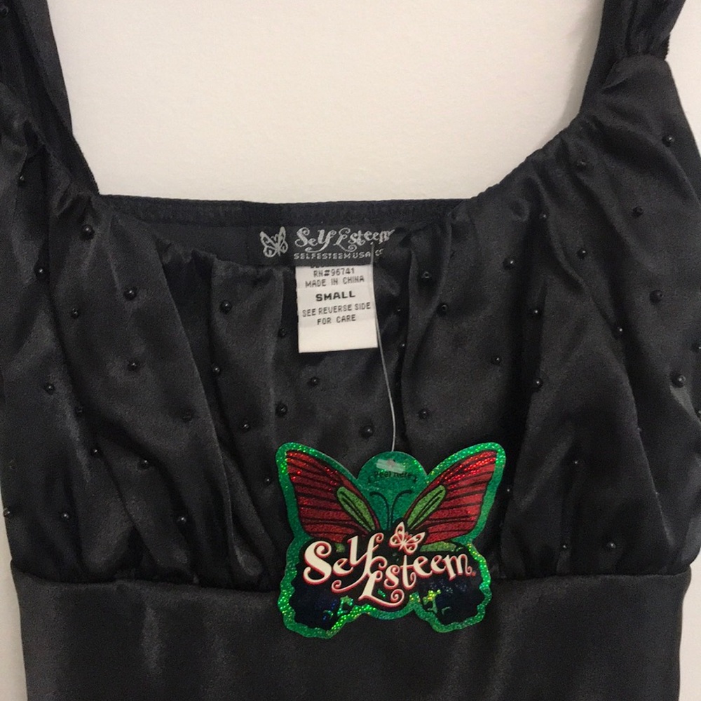 Silky beaded black cami new w tag